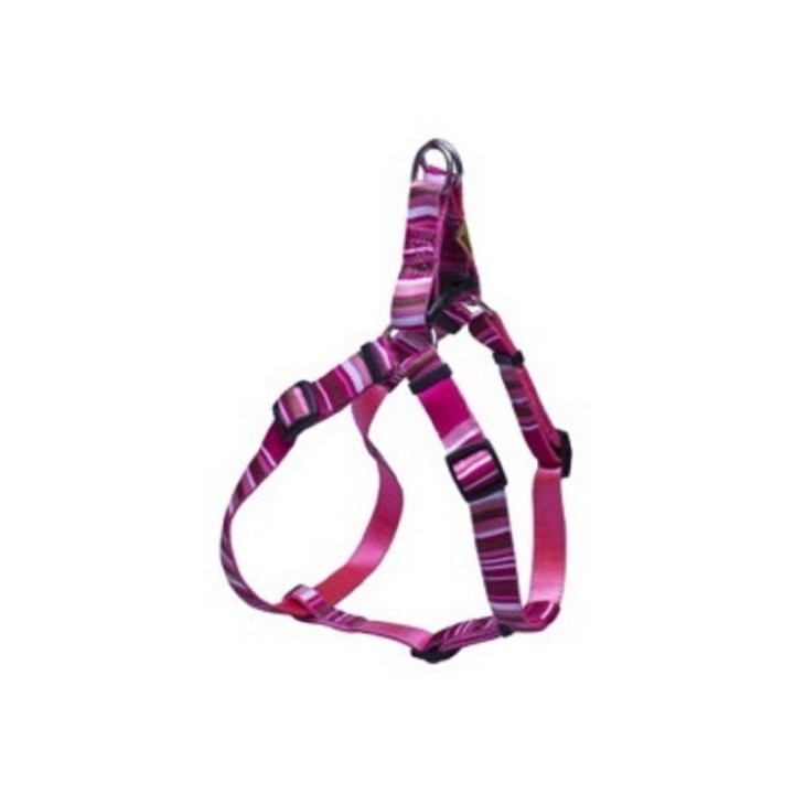 Postroj popruh 1,5cm proužky č.2- růžový