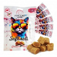 Fine cat Exclusive Soft Roll svačinka kuřecí s hovězím 5x10g