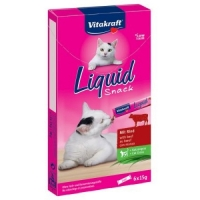 Snack Liquid hovězí+inulin cat 6ksx15g