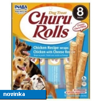 Churu Dog Rolls Chicken Reciple wraps Chicken with Cheese Recipe 8x12g