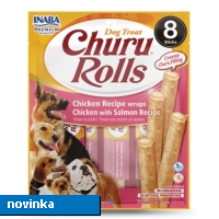 Churu Dog Rolls Chicken Recipe wraps Chicken with Salmon Recipe 8x12g