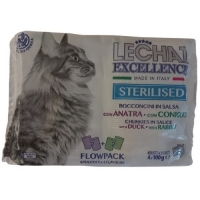 Monge 4x100g Excellence Flow Sterilized Duck/Rabbit cat